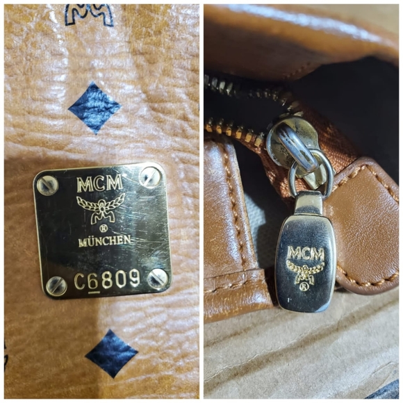 Authentic MCM Cognac Visetos Tote Bag - Picture 2 of 10